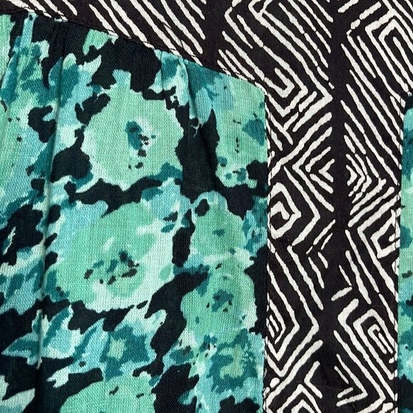 VOLCOM MIX PAISLEY PRINTED FLOWY HANDKERCHIEF HEM Spaghetti strap DRESS XS - Picture 6 of 11